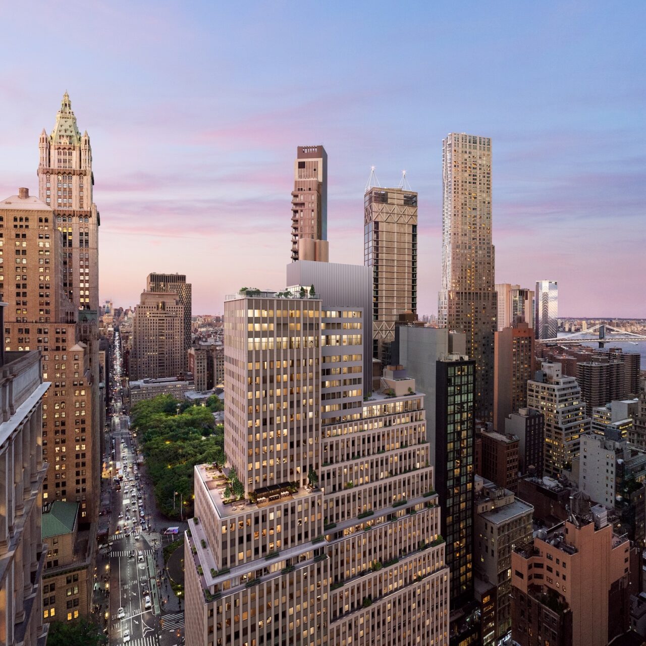 222 Broadway, a 31-story office tower in Lower Manhattan.
