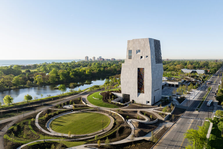 The Obama Presidential Center by Tod Williams Billie Tsien Architects in Chicago, IL. Photo: courtesy of the Obama Foundation.