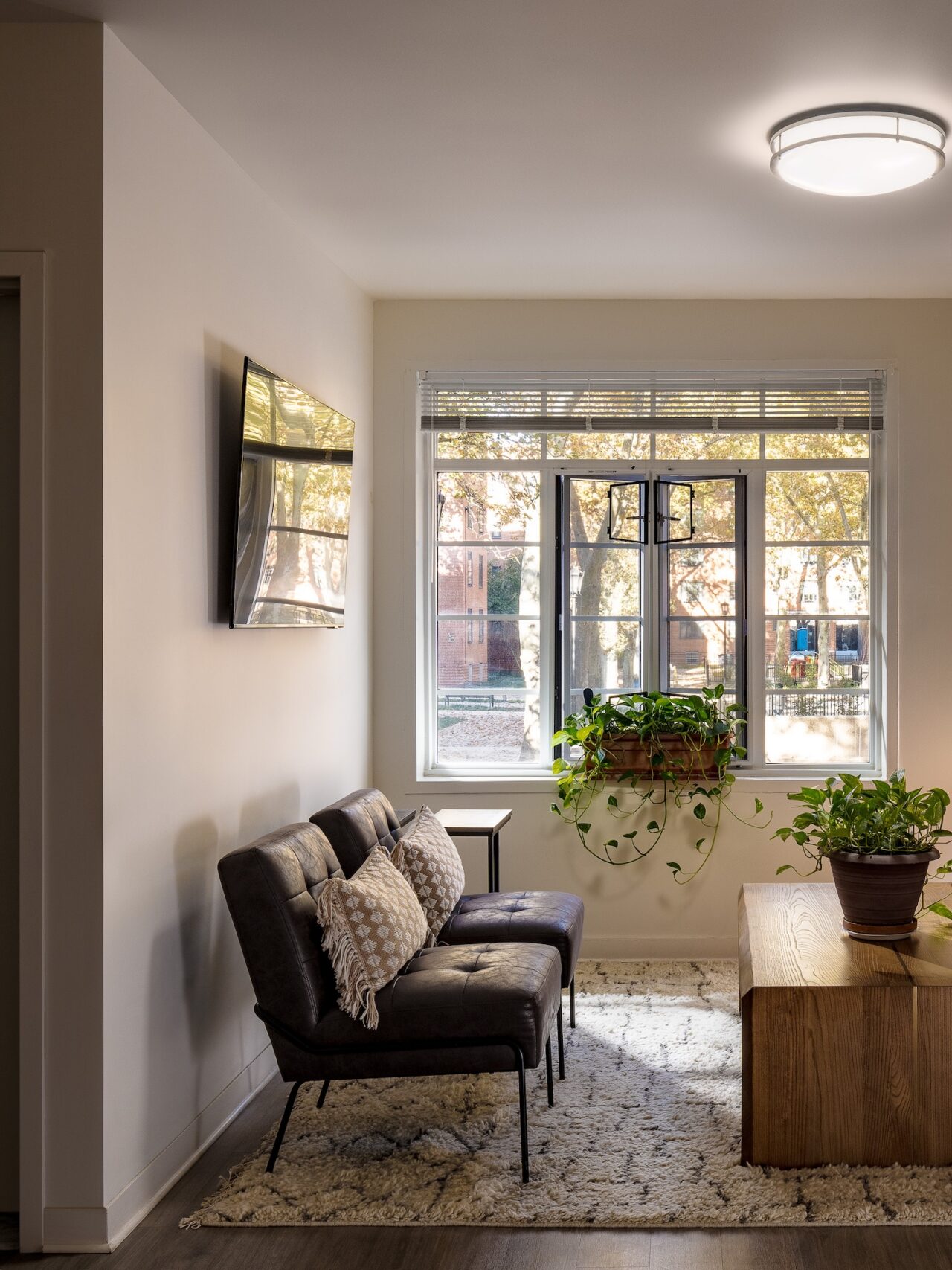 An interior of a restored apartment at the Harlem River Houses