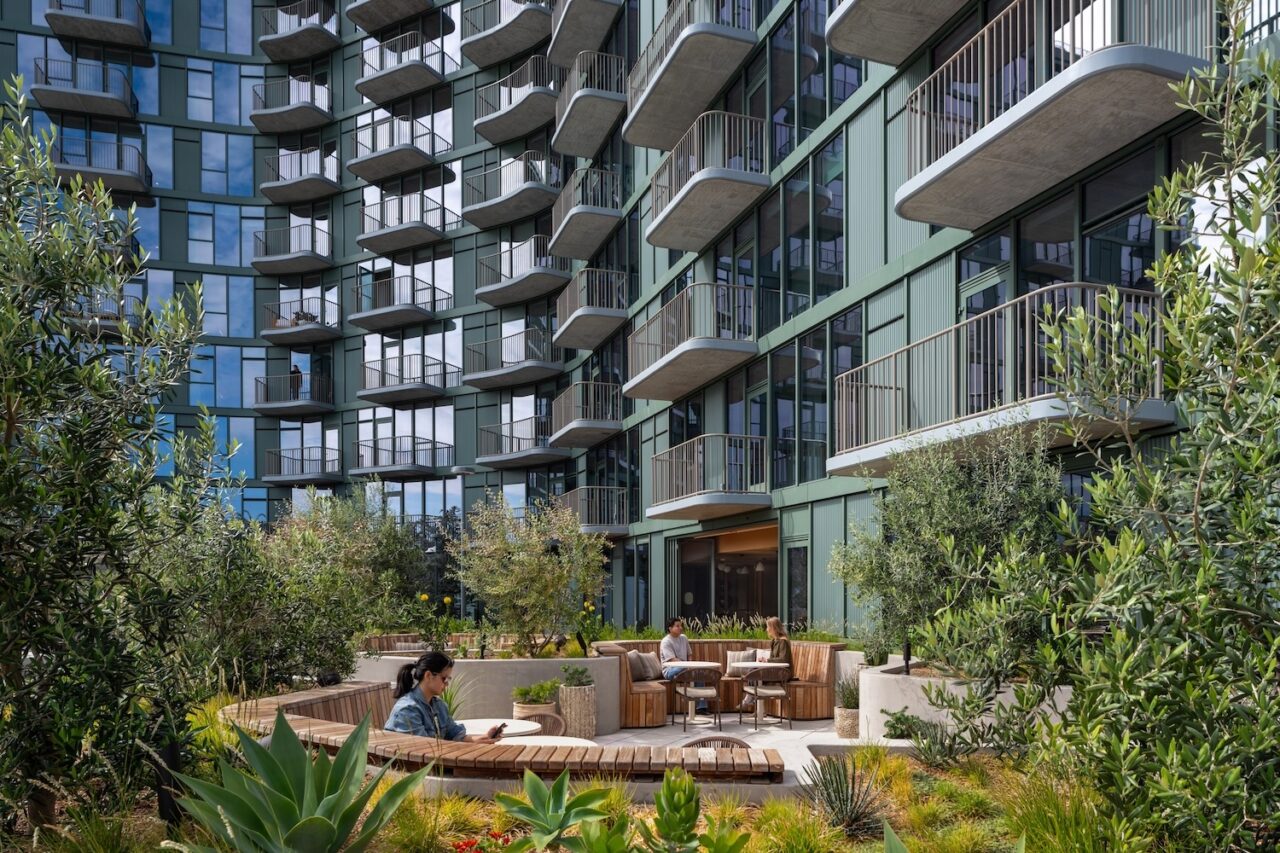 Exterior of Culver City, CA, Live-Work Campus Development.