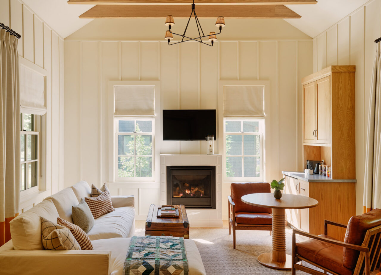 Interior of Troutbeck Cottages in Amenia, NY. Photo: Reed McKendree.