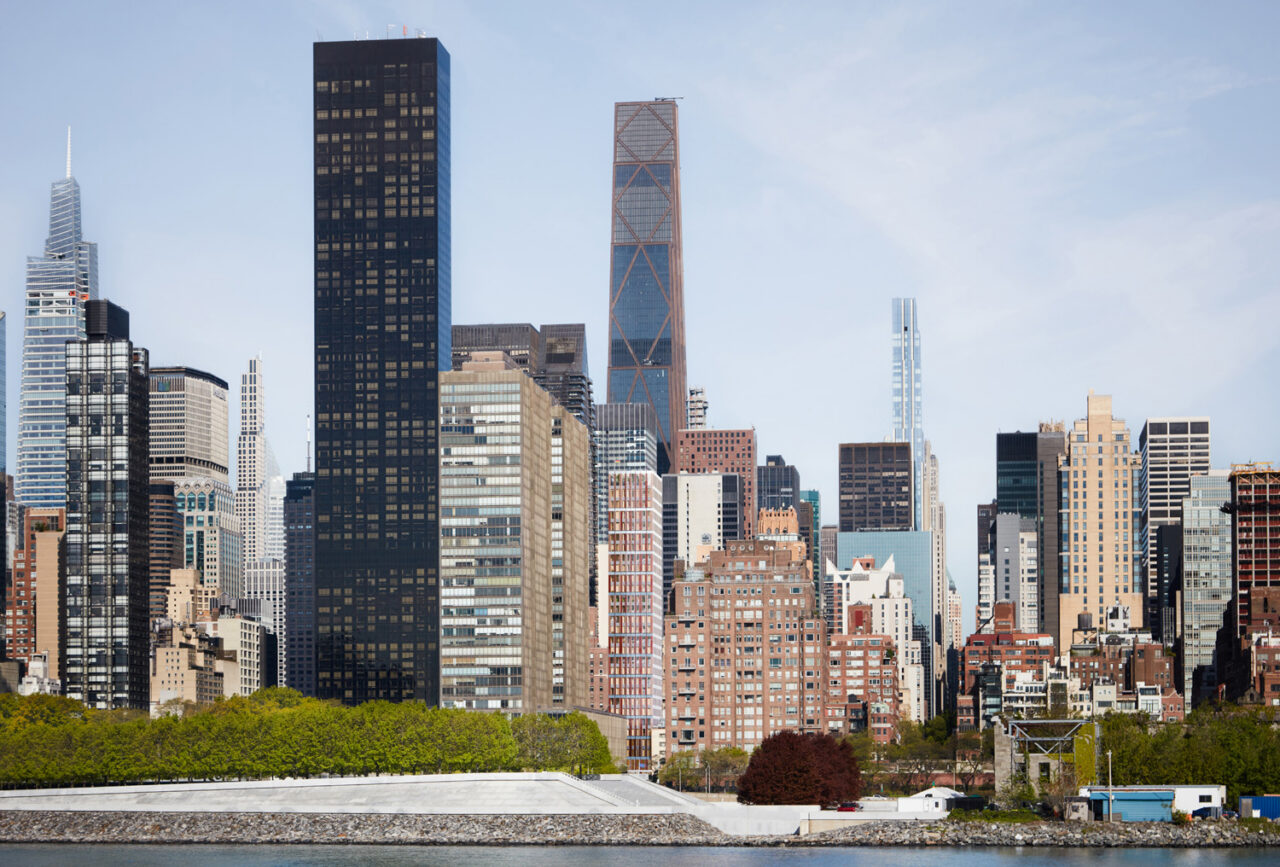View from the East River of planned renovations to the German House