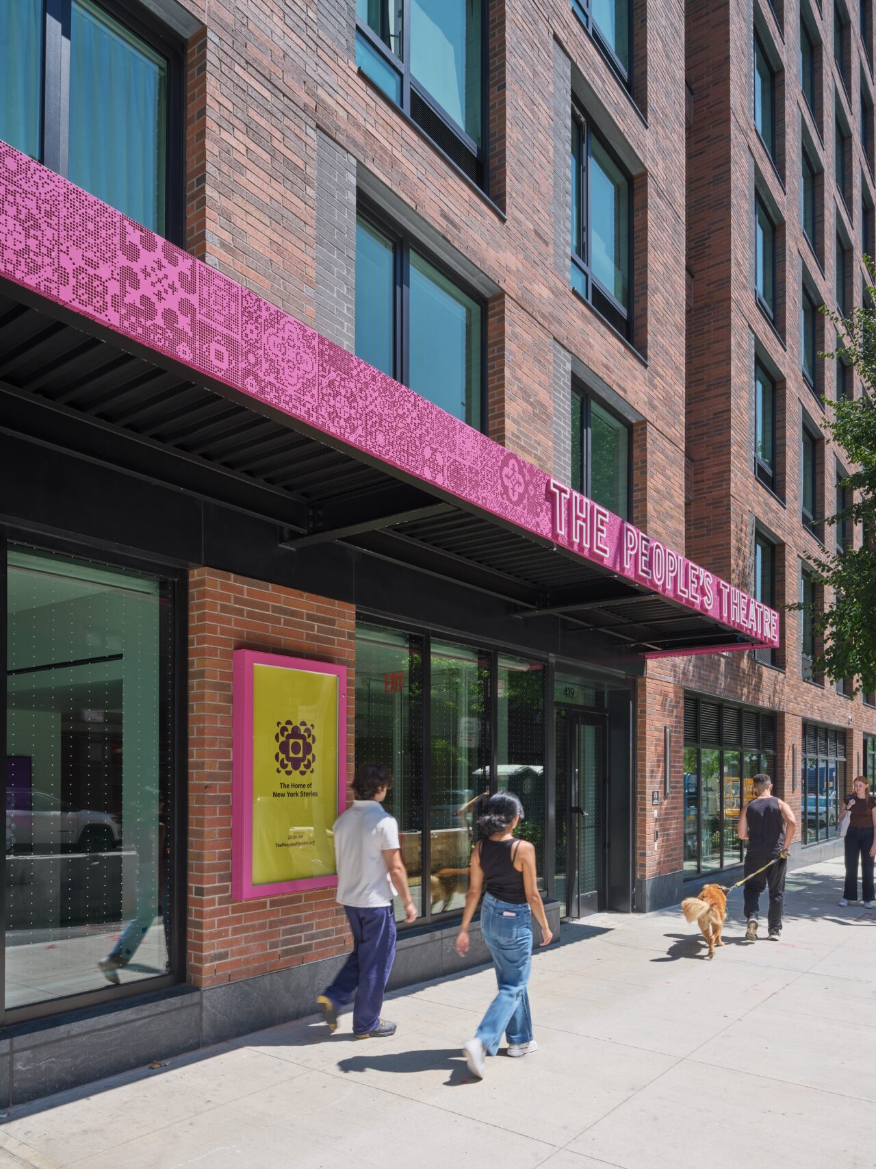 Street view of The People’s Theater: Centro Cultural Latino by WORKac.