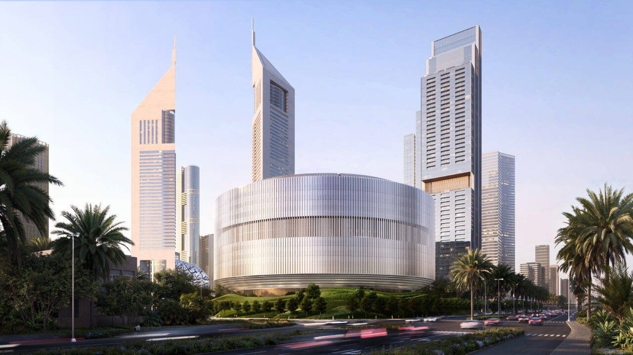 Exterior view of the new headquarters for Dubai Holding