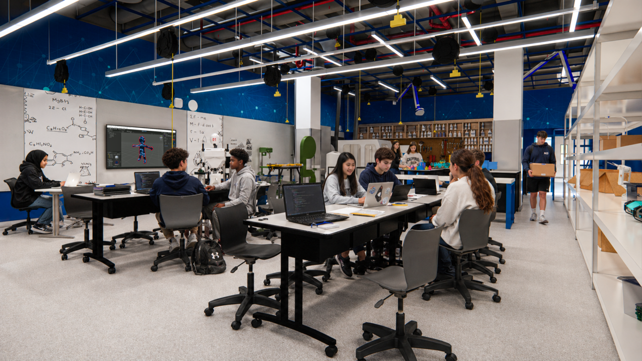 Computer Lab at the Bronx STEAM Center for the New York City School Construction Authority