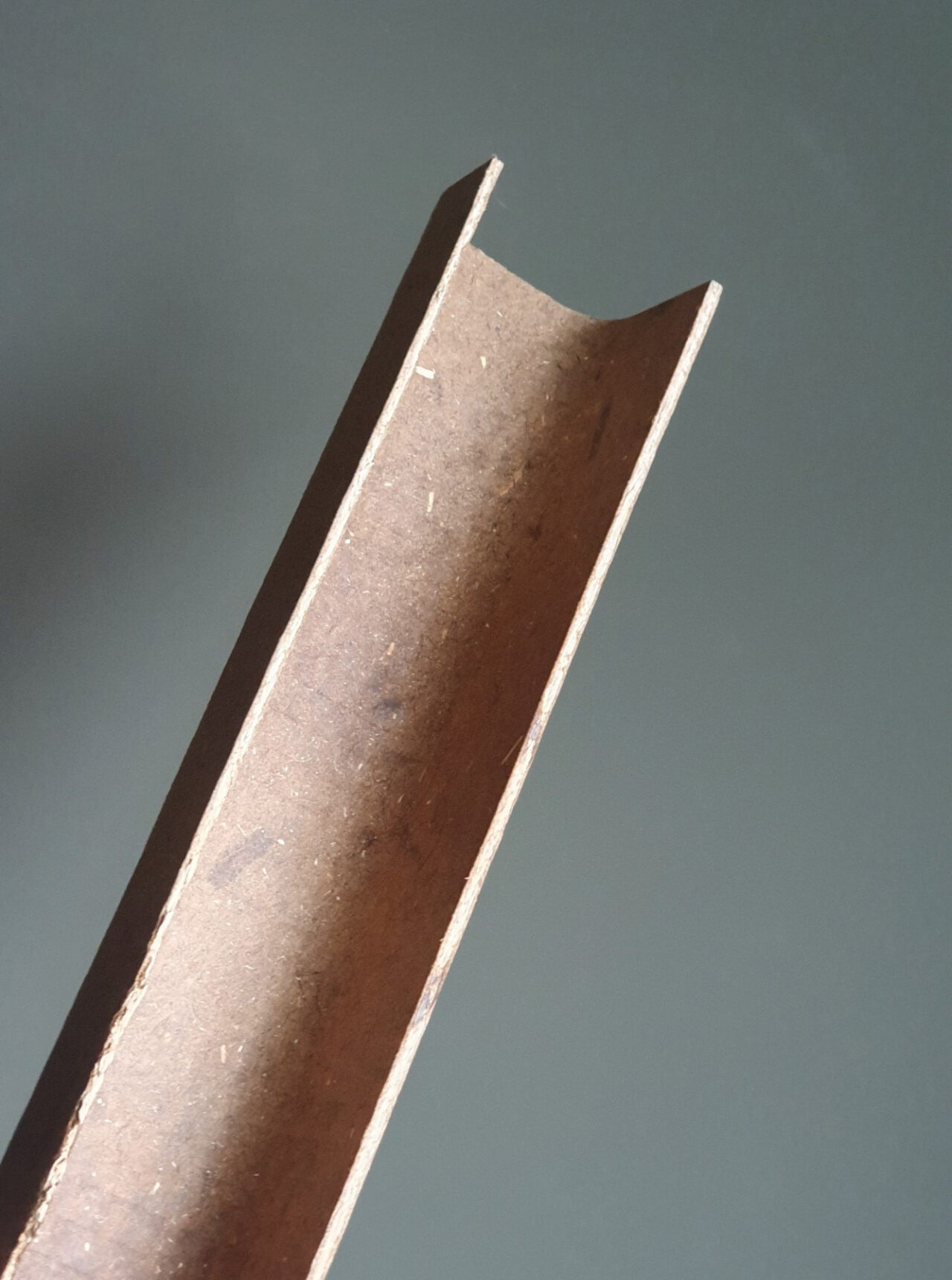 Closeup of a hemp-based wall stud