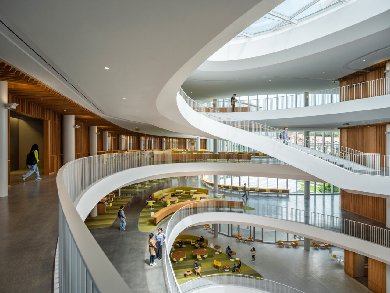 Interior “Wandering Garden” of the Barbara and Gerson Bakar Gateway building