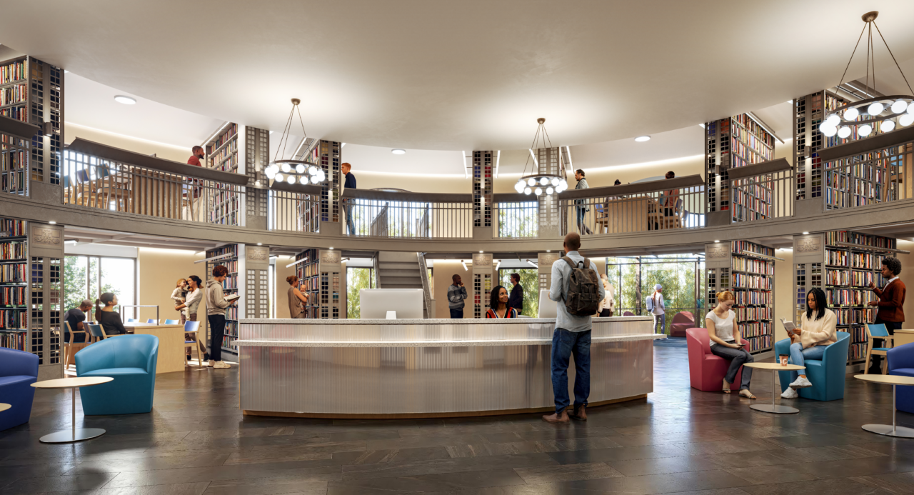 Reading Room in the Pacific Library redesign by Safdie Architect