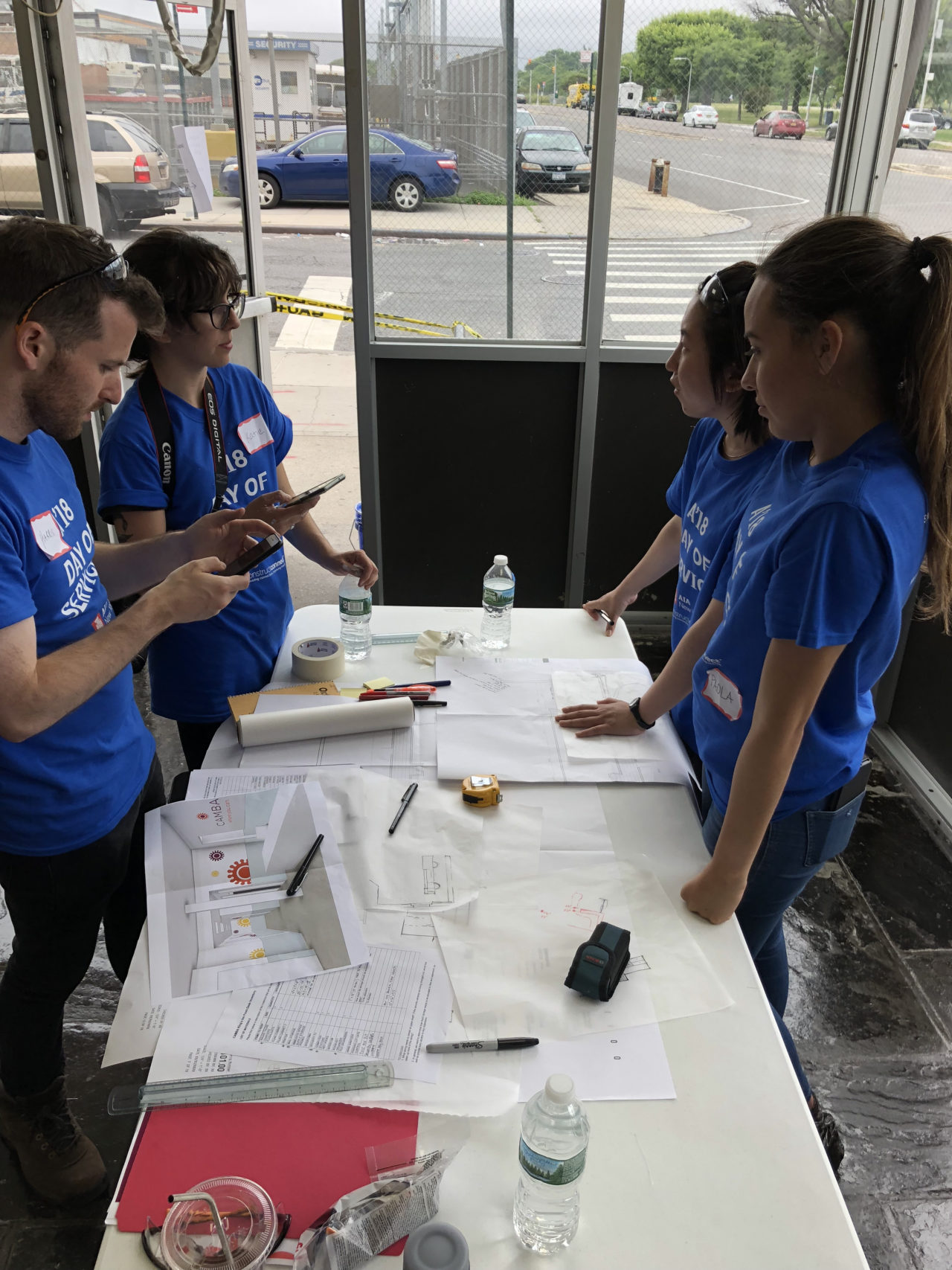 Design charrette for a new reception desk.