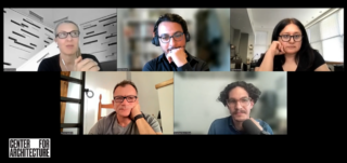 Image of panelists at The Mycelium House: Material Exploration for a Zero-Carbon Tiny Home (Session C) event