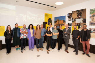 Generation Proxima curator Pedro Gadanho surrounded by some of the teams