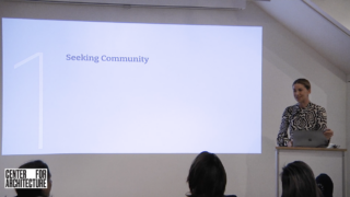 Image Presenter Katie Swenson, Senior Principal, MASS DESIGN Group presenting at Morning Leadership Talk: Katie Swenson of MASS Design Group on Seeking Abundance