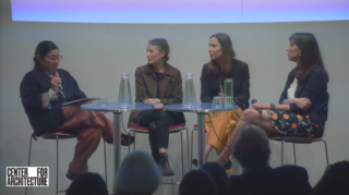 Image of panelists at Minerva Parker Nichols: America’s First Female Solo Architect event