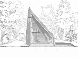 Straw section perspective building illustration