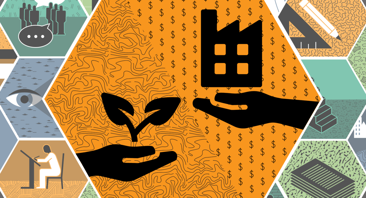 Decorative graphic for Climate Inequities panel