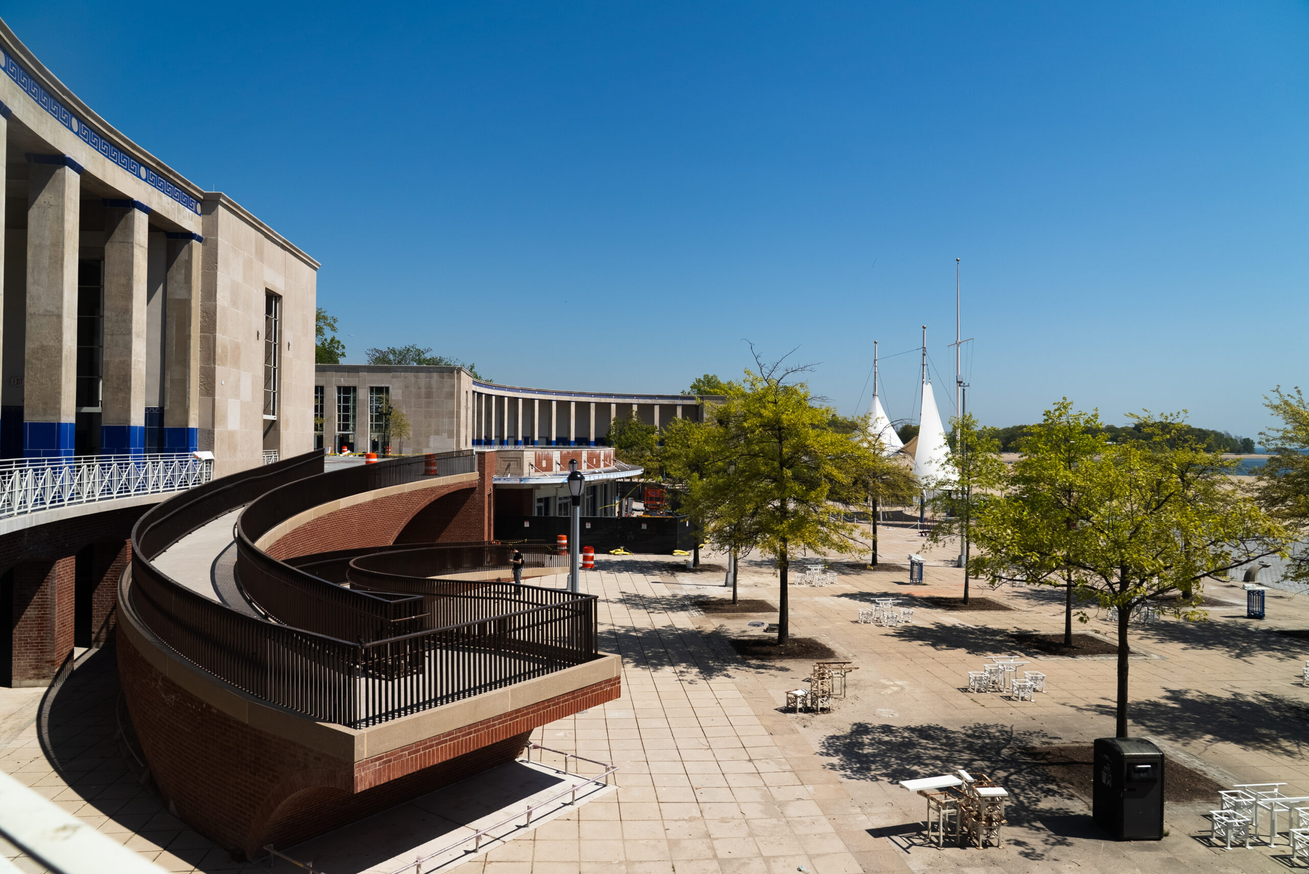 Orchard Beach Pavilion courtyard area