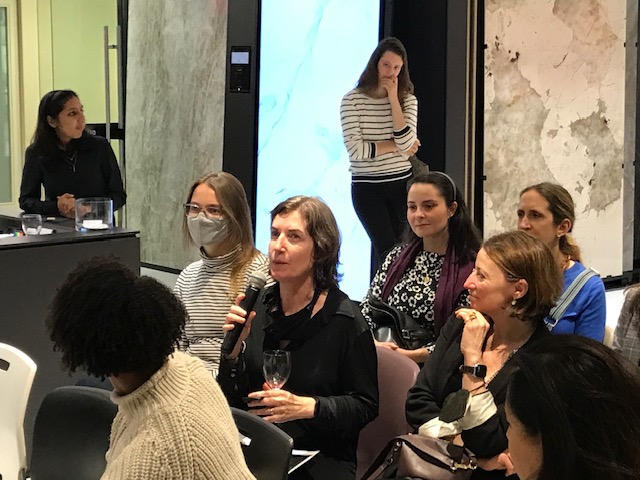 A group photo of attendees at the 6th annual ‘Happy Hour: Honoring the 2021 Women Fellows’ event at the Cosentino showroom.