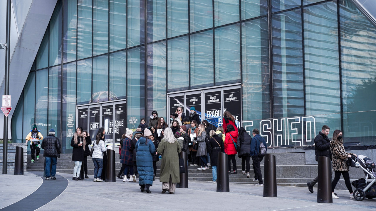 Candid event photo from the Design and Practice Exchange