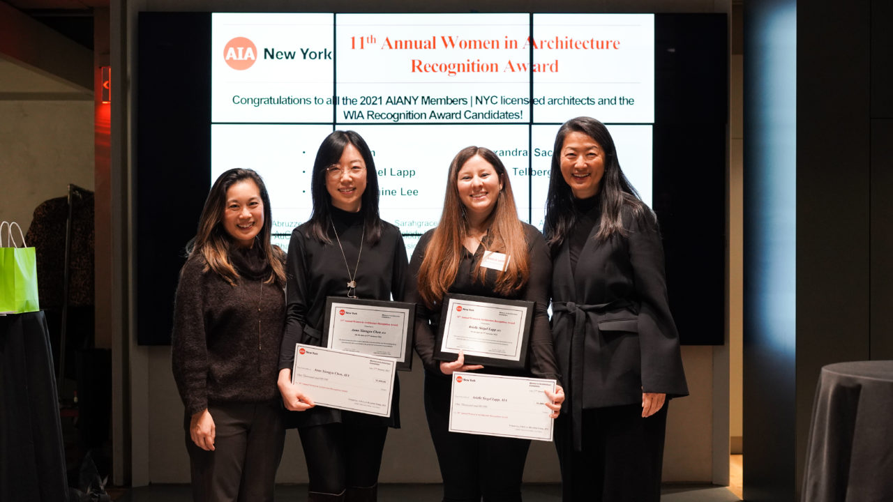 Candid event photo from Women in Architecture Recognition Award and Holiday Party