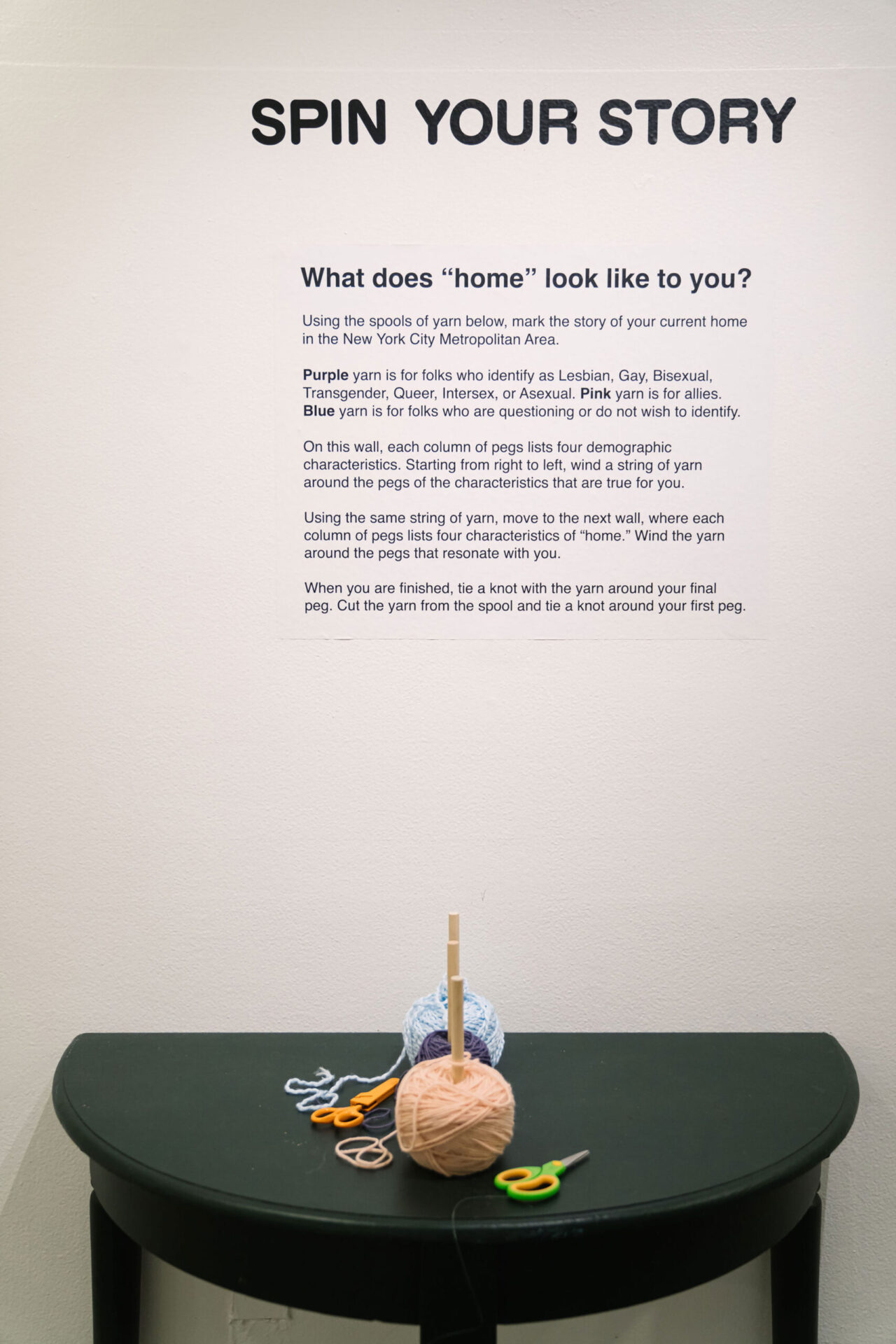 CFA Lab: Seeking Refuge and Making Home in NYC, installation view, Center for Architecture, 2023